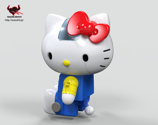 Illustration for article titled Hello Kitty in Super Robot Form